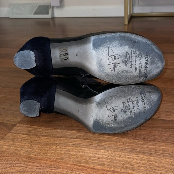 John Fluevog ankle boots. Size 9. Black leather, suede and texture. - Picture 10 of 11